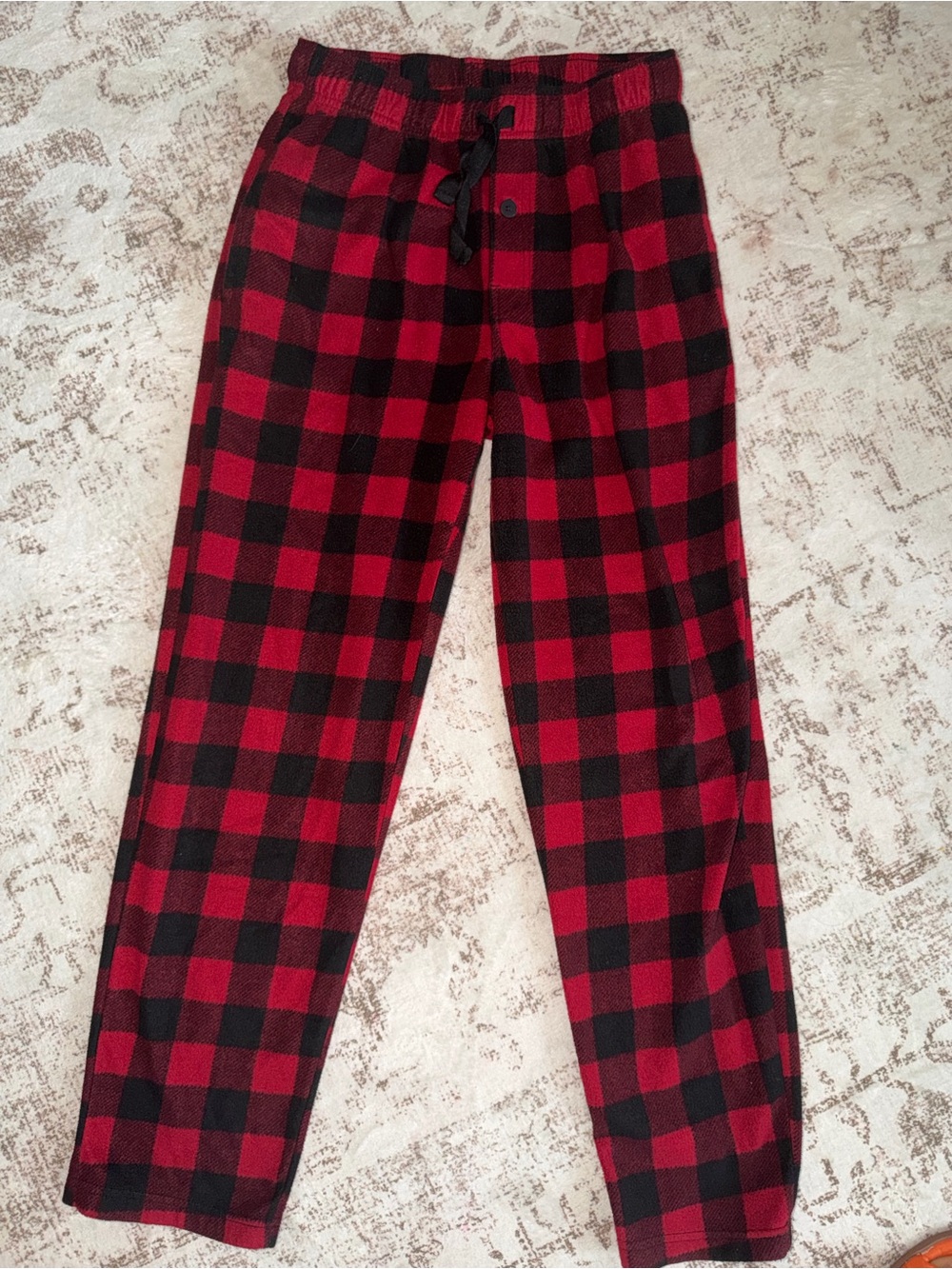 George Red and Black Buffalo Plaid Jogger Pants